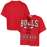 Chicago Bulls '47 Women's Elation Oversized Notch Neck T-Shirt sale - Red | 47 brand discount