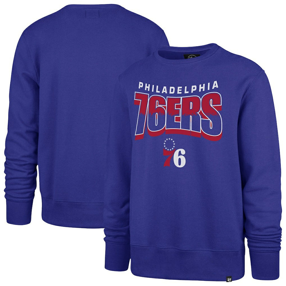 Philadelphia 76ers '47 Unisex Brush By Headline Crewneck Sweatshirt - Royal | 47 brand discount