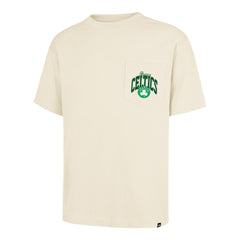 Boston Celtics '47 Unisex Crossover Collection Foundation Pocket T-Shirt - Cream | 47 brand on sale
