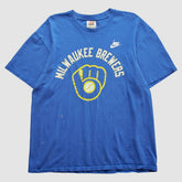 Milwaukee Brewers 2000s T-Shirt - Blue Vintage | Nike