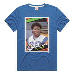Eric Dickerson Los Angeles Rams Homage Unisex NFL Topps Trading Card Tri-Blend T-Shirt - Royal on sale