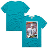 Dan Marino Miami Dolphins Homage Unisex NFL Topps Trading Card Tri-Blend T-Shirt - Aqua outlet