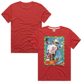 Jerry Rice San Francisco 49ers Homage Unisex NFL Topps Trading Card Tri-Blend T-Shirt - Scarlet on sale