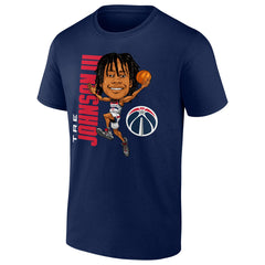 Tre Johnson III Washington Wizards Caricature T-Shirt - Navy for sale