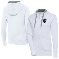 France National Team Antigua Women's Takeover Full-Zip Hoodie - White sale