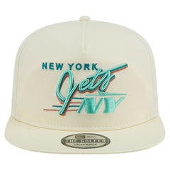 New York Jets New Era Liberty Golfer Adjustable Hat - Cream discount