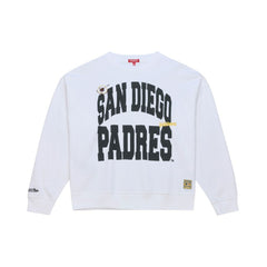 San Diego Padres Women's Oversized Cooperstown Sweatshirt - White | Mitchell & Ness