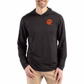 Cincinnati Bengals Cutter & Buck Coastline Epic Comfort Eco Recycled Long Sleeve Hoodie T-Shirt - Black on sale