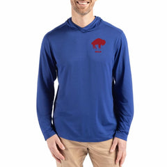 Buffalo Bills Cutter & Buck Coastline Epic Comfort Eco Recycled Long Sleeve Hoodie T-Shirt - Blue outlet