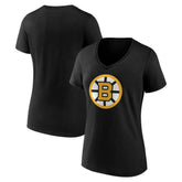 Boston Bruins Women's Essential V-Neck T-Shirt Black