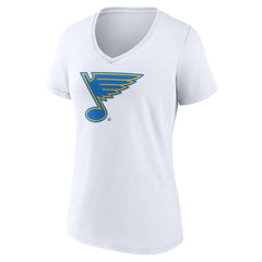 St. Louis Blues Women's Essential V-Neck T-Shirt White