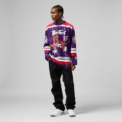 Vince Carter Toronto Raptors Unisex Maxxed Out Fashion Hockey Jersey - Purple | Mitchell & Ness shop