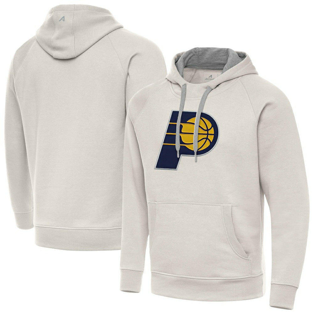 Indiana Pacers Antigua Big Logo Victory Pullover Hoodie - Cream cheap