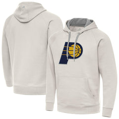 Indiana Pacers Antigua Big Logo Victory Pullover Hoodie - Cream cheap