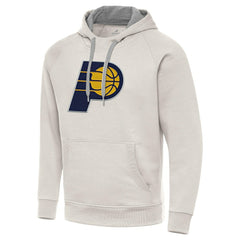 Indiana Pacers Antigua Big Logo Victory Pullover Hoodie - Cream cheap