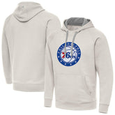 Philadelphia 76ers Antigua Big Logo Victory Pullover Hoodie - Cream online