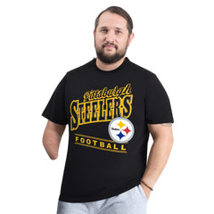 Pittsburgh Steelers G-III Sports by Carl Banks Adaptive Headliner Graphic T-Shirt - Black cheap