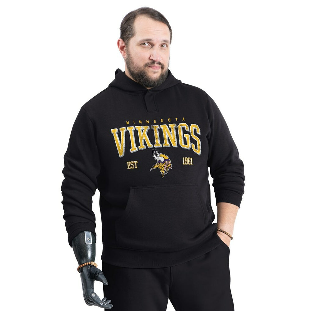 Minnesota Vikings G-III Sports by Carl Banks Adaptive Team Spirit Graphic Fleece Pullover Hoodie - Black outlet