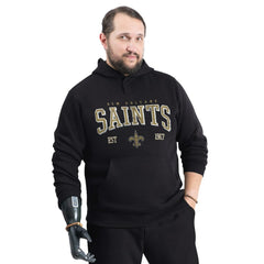 New Orleans Saints G-III Sports by Carl Banks Adaptive Team Spirit Graphic Fleece Pullover Hoodie - Black online