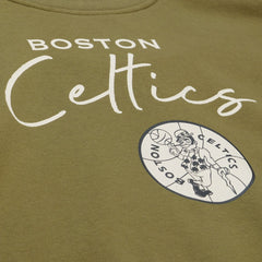 Boston Celtics Women's Lightweight Script Sweatshirt - Olive | Mitchell & Ness shop