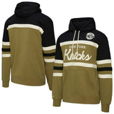 New York Knicks Double Clutch Head Coach Hoodie - Olive/Black | Mitchell & Ness sale