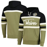 Minnesota Timberwolves Double Clutch Head Coach Hoodie - Olive/Black | Mitchell & Ness shop