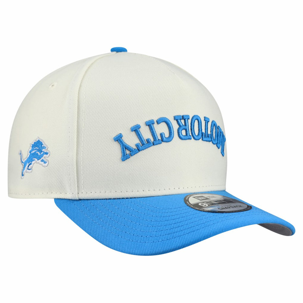 Detroit Lions New Era Upside Down 9FIFTY A-Frame Snapback Hat - Cream for sale