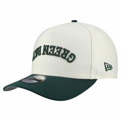 Green Bay Packers New Era Upside Down 9FIFTY A-Frame Snapback Hat - Cream outlet