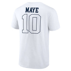 Drake Maye New England Patriots Outline Player T-Shirt - White sale