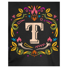Texas Rangers Youth Día de los Muertos T-Shirt - Black | New Era