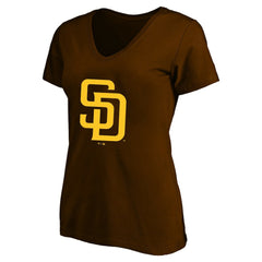 Fernando Tatis Jr. San Diego Padres Profile Women's Plus Size Name & Number V-Neck T-Shirt - Brown