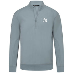 New York Yankees Levelwear Upright Insignia Tri-Blend Quarter-Zip Pullover - Gray