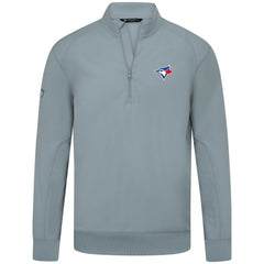 Toronto Blue Jays Levelwear Upright Insignia Tri-Blend Quarter-Zip Pullover - Gray