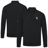 Chicago White Sox Levelwear Upright Insignia Tri-Blend Quarter-Zip Pullover - Black