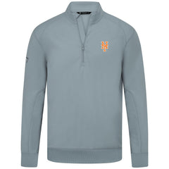 New York Mets Levelwear Upright Insignia Tri-Blend Quarter-Zip Pullover - Gray
