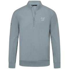 Washington Nationals Levelwear Upright Insignia Tri-Blend Quarter-Zip Pullover - Gray