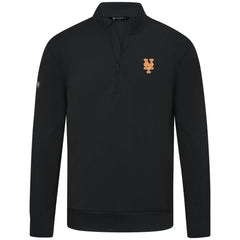 New York Mets Levelwear Upright Insignia Tri-Blend Quarter-Zip Pullover - Black