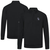 Colorado Rockies Levelwear Upright Insignia Tri-Blend Quarter-Zip Pullover - Black