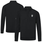 San Francisco Giants Levelwear Upright Insignia Tri-Blend Quarter-Zip Pullover - Black
