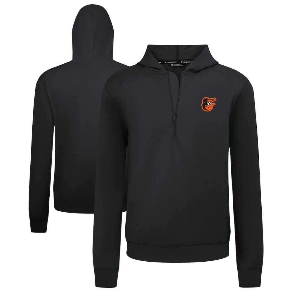 Baltimore Orioles Levelwear Technic Insignia Quarter-Zip Hoodie - Black