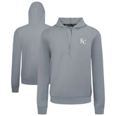 Kansas City Royals Levelwear Technic Insignia Quarter-Zip Hoodie - Gray