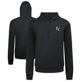 Kansas City Royals Levelwear Technic Insignia Quarter-Zip Hoodie - Black