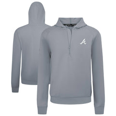 Atlanta Braves Levelwear Technic Insignia Quarter-Zip Hoodie - Gray