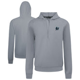 Miami Marlins Levelwear Technic Insignia Quarter-Zip Hoodie - Gray