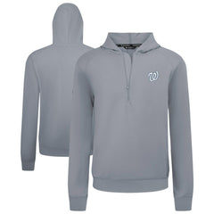 Washington Nationals Levelwear Technic Insignia Quarter-Zip Hoodie - Gray