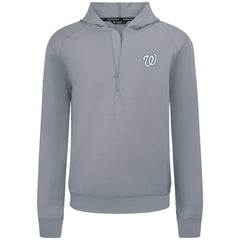 Washington Nationals Levelwear Technic Insignia Quarter-Zip Hoodie - Gray