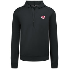 Cincinnati Reds Levelwear Technic Insignia Quarter-Zip Hoodie - Black