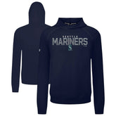 Seattle Mariners Levelwear Mandate Carve Tri-Blend Hoodie - Navy