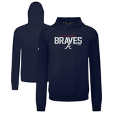 Atlanta Braves Levelwear Mandate Carve Tri-Blend Hoodie - Navy