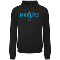 Miami Marlins Levelwear Mandate Carve Tri-Blend Hoodie - Black